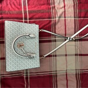 Michael Kors White and Gray Shoulder Bag